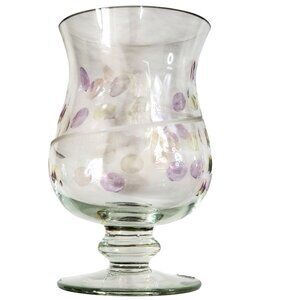 PartyLite Jardiniere Hurricane Candleholder Vase 8.5" retired P7085 footed vinta